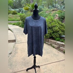 FP Movement by Free People Gray Acid Wash long Tee